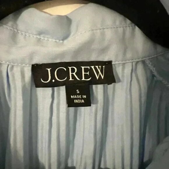 JCrew pleated eyelet-trim shirt in cotton poplin size S - Picture 2 of 11